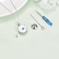 wholesale 925 Sterling Silver Daisy Ladybug Urn Pendant Necklace for Ashes - Women's Keepsake Memorial Jewelry-0-2