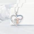 wholesale 925 Sterling Silver Heart-Shaped Sister Forever My Friends Pendant Necklaces Friendship Gifts for Women-0-1