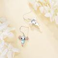 wholesale 925 Sterling Silver Angel Moonstone Heart Drop Earrings for Women-0-4