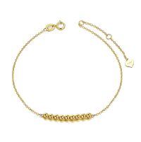 wholesale 14K Yellow Gold Ball Bead Chain Bracelet for Women - 6/7/8 Size s-String beads style