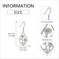 wholesale 925 Sterling Silver Daisy Flower Drop Earrings for Women s-0-5