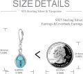 wholesale Sterling Silver Moonstone Larimar Teardrop Earrings Infinity Dangle Gifts-0-23