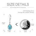 wholesale 925 Sterling Silver Opal Pear-Shaped Drop Earrings with Leverback Hooks for Women Gift Ideas-0-23