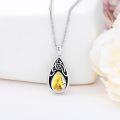 wholesale 925 Sterling Silver Birthstone Celtic Knot Teardrop Urn Necklace for Ashes-0-2