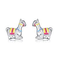 wholesale 925 Sterling Silver Colorful Horse Charms For Jewelry Making-Llama-Llama