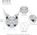 wholesale 925 Sterling Silver Horse Shoe Heart Clover Black White Cubic Zirconia Pendant Necklace-0-3