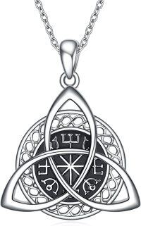 wholesale 925 Sterling Silver Triquetra Viking Amulet Protection Pendant Necklace-Celtic Knot Viking necklace