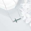 wholesale 925 Sterling Silver Turquoise Cross Necklace - Hypoallergenic, Handcrafted Unique Gift for Women-0-2