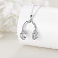 wholesale 925 Sterling Silver Headphones Shape Pendant Necklaces for Women Girls  Idea-0-2