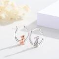 wholesale 925 Sterling Silver Puppy Hoop Earrings - Adorable Animal Jewelry for Girls-0-2