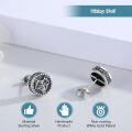 wholesale 925 Sterling Silver 925 Viking Tree of Life Compass Stud Earrings-0-5