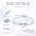 wholesale 925 Sterling Silver Infinity Love Heart & Blue Crystal Turtle Charm Bracelet for Women-0-1