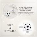 wholesale 925 Sterling Silver Black & White Soccer Ball Stud Earrings - Sports Gift for Him or Her-0-3