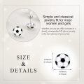 wholesale 925 Sterling Silver Soccer Ball Stud Earrings Black White Enamel Football Jewelry-0-3
