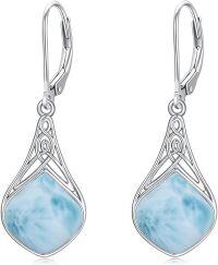 wholesale Sterling Silver Celtic Teardrop Drop Earrings Jewelry Gifts for Women-Larimar