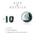 wholesale 925 Sterling Silver Green Enamel Huggie Earrings Wholesale With Geometric Design-0-5