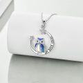 wholesale Sterling Silver Stone Owl Earrings for Women Cat Lovers Gift Drop Leverback-0-6