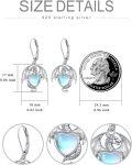 wholesale 925 Sterling Silver Heart-Shaped Moonstone Dragon Drop Earrings for Women-0-4