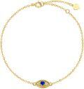 wholesale 14K Gold Evil Eye Protection Link Bracelet for Women 6 5 +2 Anniversary Gift-0-0