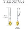 wholesale 925 Sterling Silver Blue Austrian Crystal Pear Drop Leverback Earrings for Women's Gifts-0-41