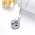 TOUPOP Sterling Silver Crystal Zodiac Necklace Constellation Pendant-0-4