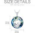 wholesale Sterling Silver Zodiac Necklace with 12 Constellations Horoscope Heart Pendant for Women-0-3