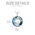 wholesale 925 Sterling Silver Zodiac Necklace with 12 Constellations Horoscope Heart Pendant for Women-0-3
