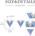 wholesale Sterling Silver Opal V Shape Stud Earrings for Women Minimalist-0-17