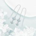 wholesale 925 Sterling Silver Daisy Flower Moonstone Drop Earrings-0-11