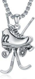 wholesale 925 Sterling Silver Roller Skate Sports Pendant Necklace  for Men Women Boys Girls Gift Ideas-0-0