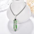 wholesale 925 Sterling Silver Green Jade Tree of Life Healing Crystals Pendant Necklace-0-2