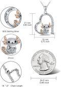 wholesale 925 Sterling Silver Angel Monkey Heart Pendant Necklace s for Women-0-3