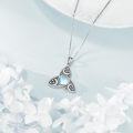 wholesale 925 Sterling Silver Moonstone Triquetra Pendant Necklaces for Women Irish  Ideas-0-3