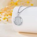 wholesale 925 Sterling Silver Basketball Motivational Necklace with CZ Stones and Inspirational Message Basketball is in My Blood - 18K Gold Plated Chain-0-3