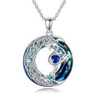 TOUPOP Sterling Silver Flamingo Pendant Necklace Gift For Women-undefined