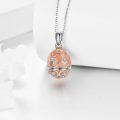 wholesale 925 Sterling Silver Fox in an Easter Egg Locket Pendant Necklace - Gifts for Her-0-3