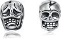 wholesale 925 Sterling Silver Gothic Skull Stud Earrings - Punk Rock Style Jewelry for Women & Men-0-0