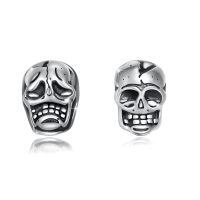 wholesale 925 Sterling Silver Gothic Skull Stud Earrings - Punk Rock Style Jewelry for Women & Men-Emotional Skull Stud Earrings