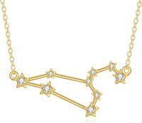 wholesale 14K Yellow Gold Star Constellation Pendant Necklace for Women-Leo Gold