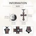 wholesale 925 Sterling Silver Wood Inlay Cross Necklace Pendant Religious  for Him Her -0-2