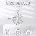 wholesale 925 Sterling Silver Round Cutout Tree Of Life Pendant Necklaces For Women - Family s-0-4