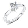 TOUPOP Sterling Silver D Color Vvs1 Moissanite Women's Engagement Wedding Ring Bands Size 6-9-0-0