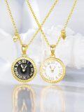 wholesale 925 Sterling Silver Plated Gold Tone Best Friends Forever (BFF) Matching Necklaces Set - Clock Design Pendant s for Her-0-2