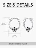 wholesale Softball/golf/volleyball/soccer/football/basketball Hoop Earrings 925 Sterling Silver Hoop Sports Earrings Sports Jewelry Christmas Gifts For Women -0-1