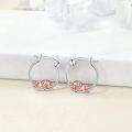 wholesale 925 Sterling Silver Sleeping Puppy Hoop Earrings - Adorable Gift for Her-0-2