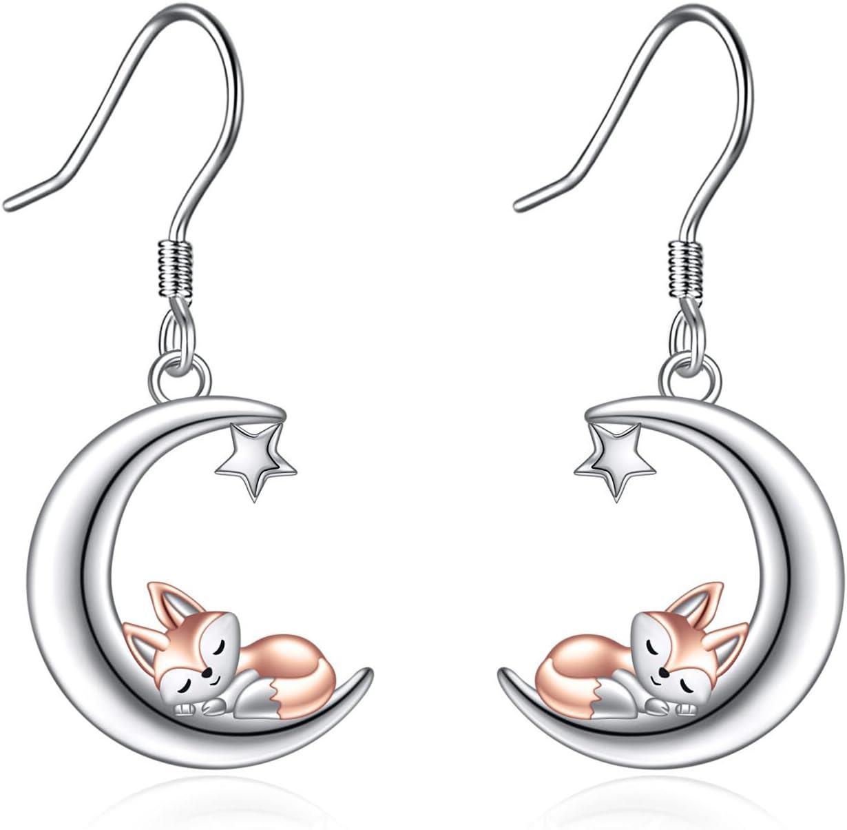 Sterling Silver Blue Butterfly Drop Earrings Gift for Women-Fox