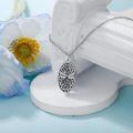 wholesale 925 Sterling Silver 925 Dragonfly Floral Keepsake Cremation Pendant Urn Necklace w/Funnel & Fill Tool in Gift Box-0-2