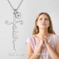 wholesale 925 Sterling Silver Heart with Mustard Seed Celtic Cross Necklace - Faith Jewelry-0-1
