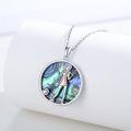 wholesale 925 Sterling Silver Abalone Shell Dancing Girl Pendant Necklace Gift for Her-0-2