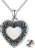 wholesale 925 Sterling Silver Blue Crystal Heart Locket Necklace for Women - Always in My Heart-0-17